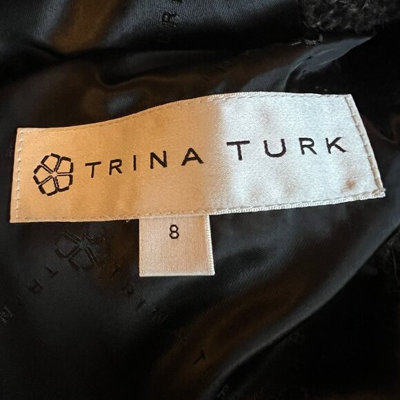 Trina Turk Womens Brownish Grey Wool & Alpaca Overcoat Size 8 3 Button Jacket - Picture 8 of 11
